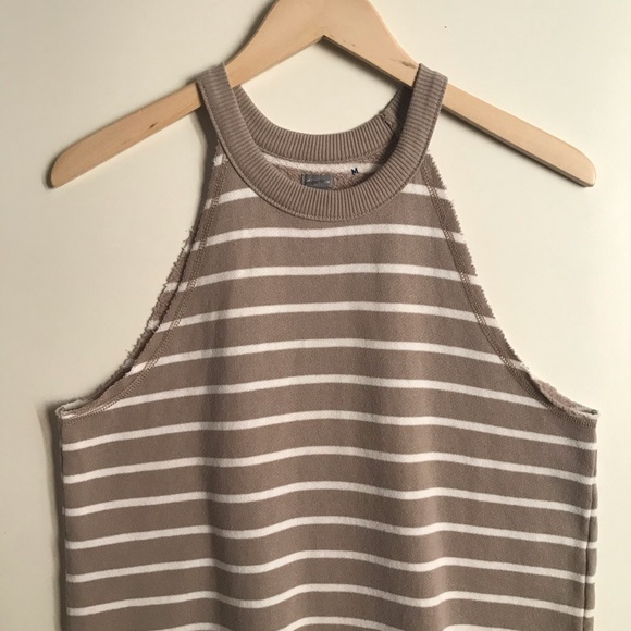Aerie Halter Striped Sweatshirt Tank Top - Picture 3 of 12